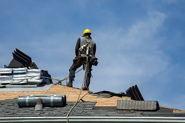 Professional Roofing technician working in New Freeport, PA